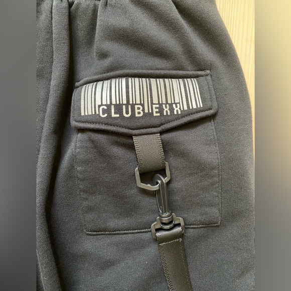 Dolls Kill - Club Exx - Black Cargo Bondage Joggers - Picture 15 of 16